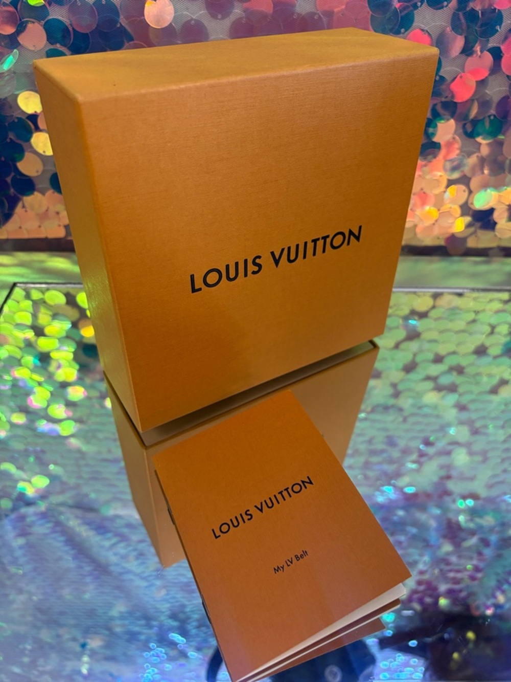 Louis Vuitton Black Monogram LV Reversible 110/44 Eclipse belt authentic mens - Picture 10 of 10